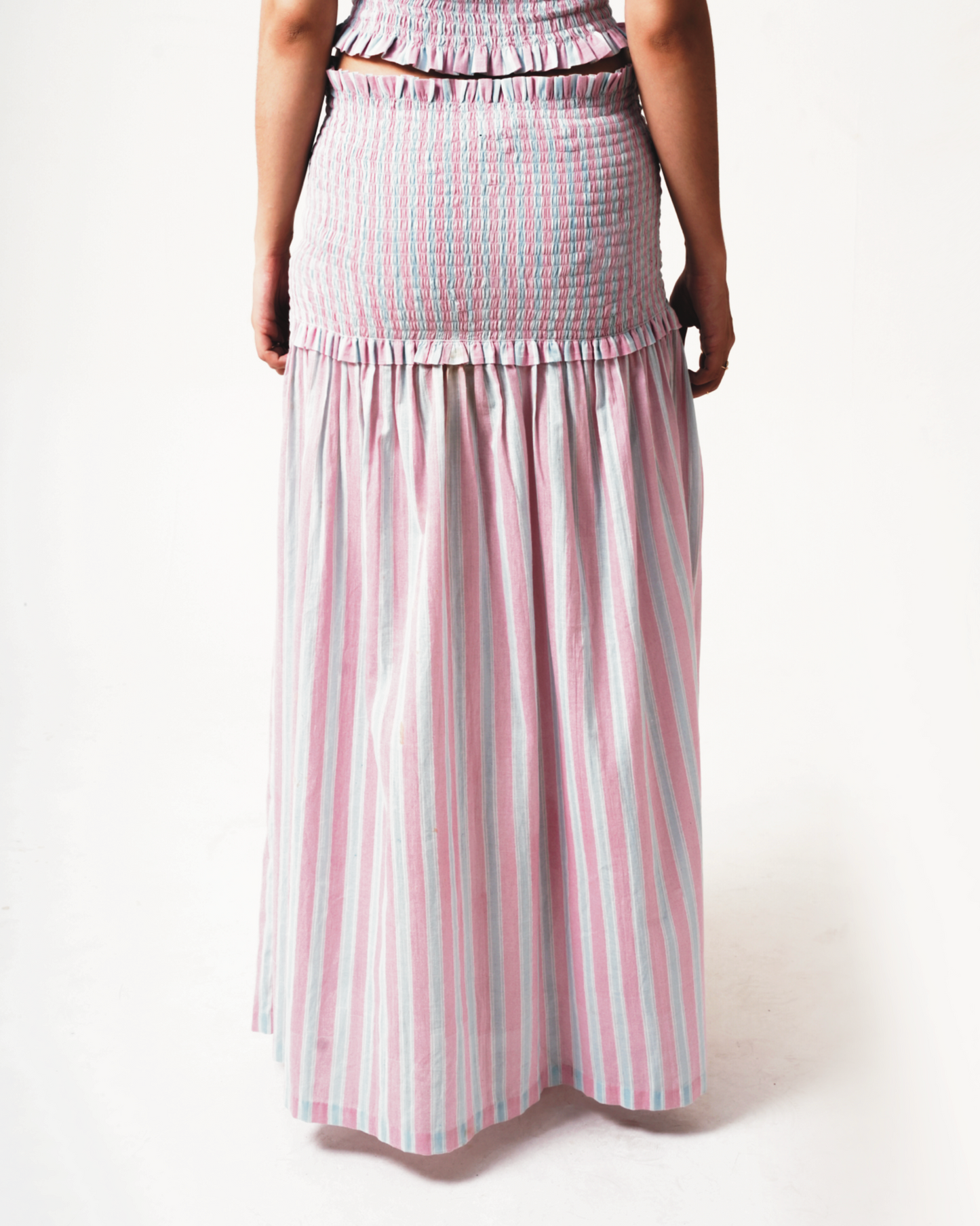 Leia | Pink Striped Skirt