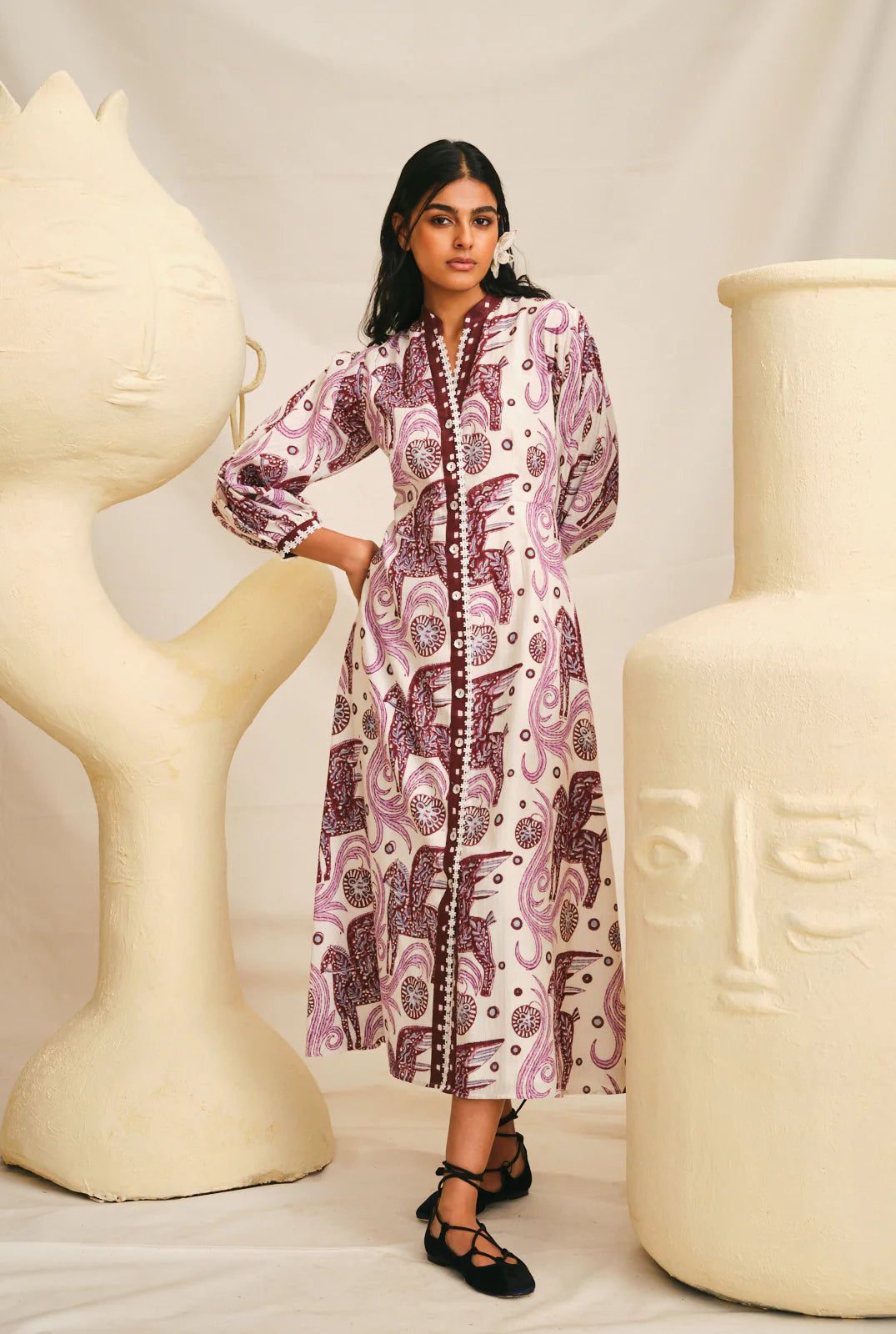 Cheriyal | Handloom Midi Dress