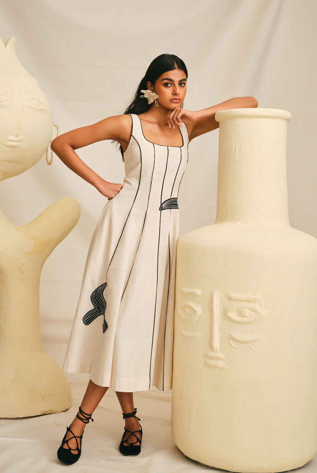 Hasan | Handloom Flared Dress