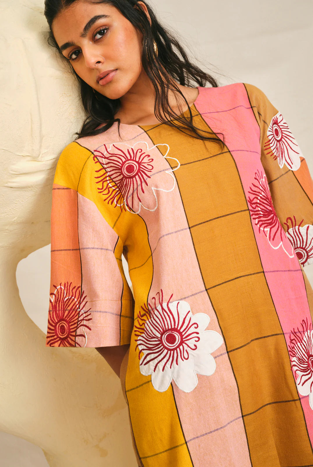 Aipan | Handwoven Appliqué Shift Dress