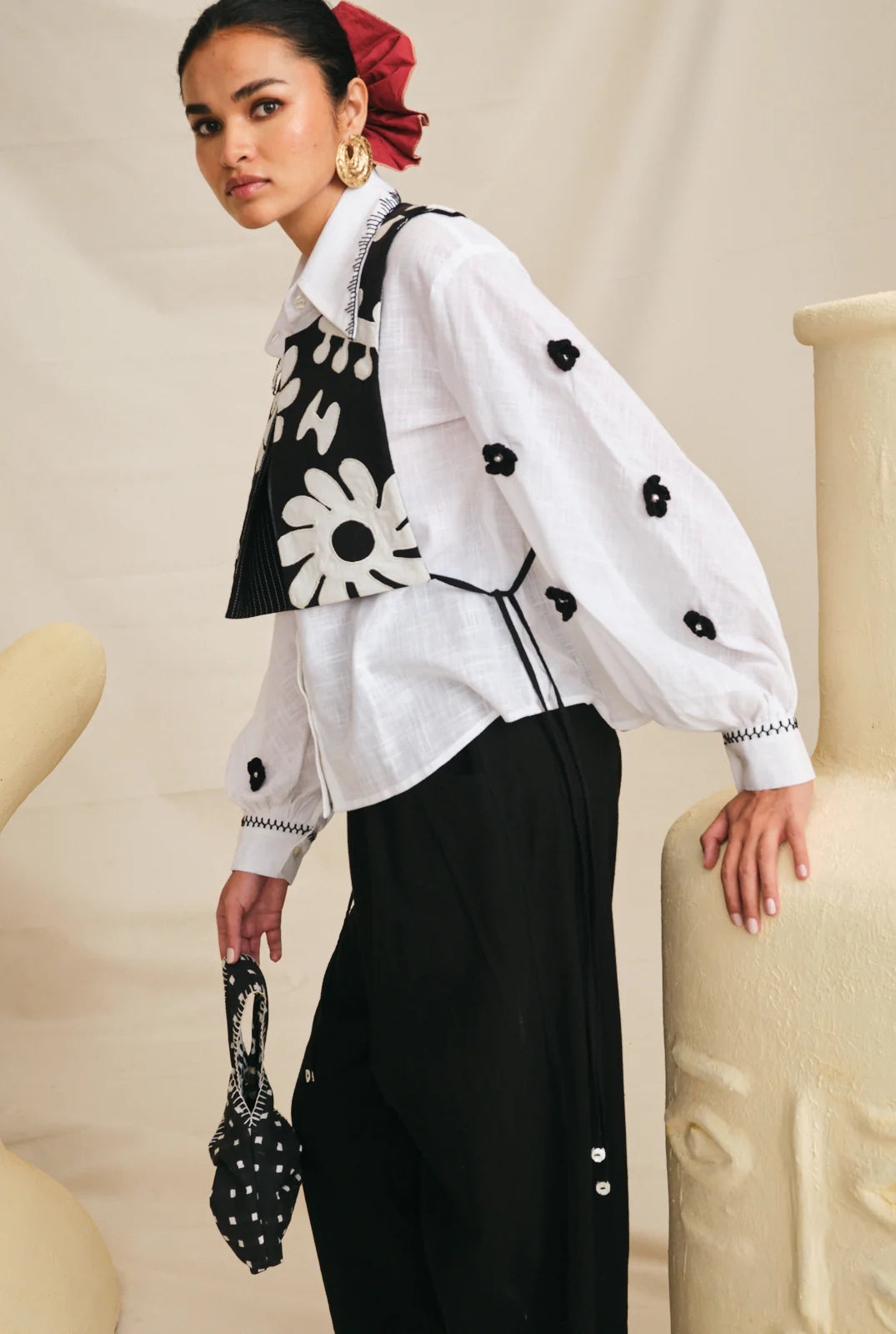 Meso | White Crochet Shirt