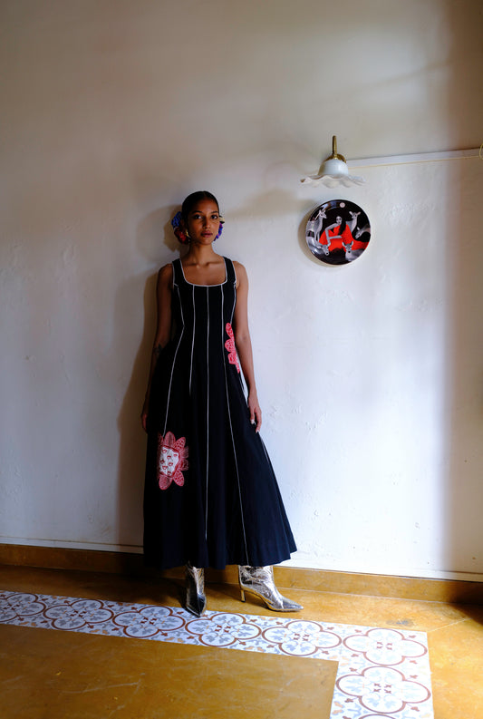 Kokum | Black Handloom Dress