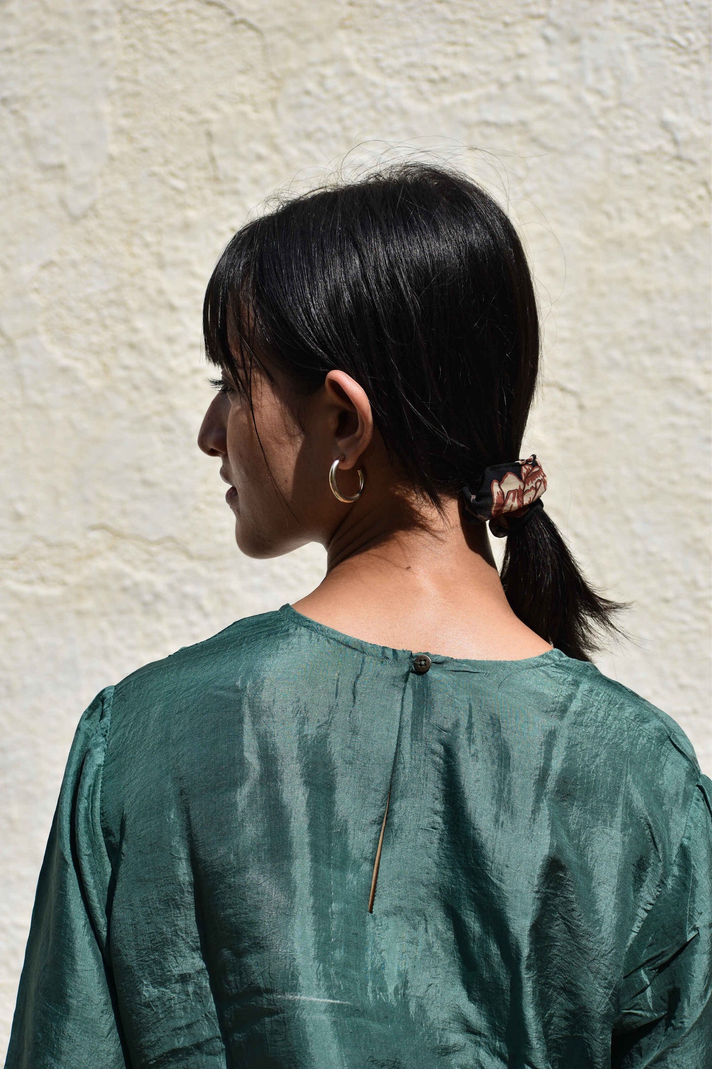 Pleated Green Top