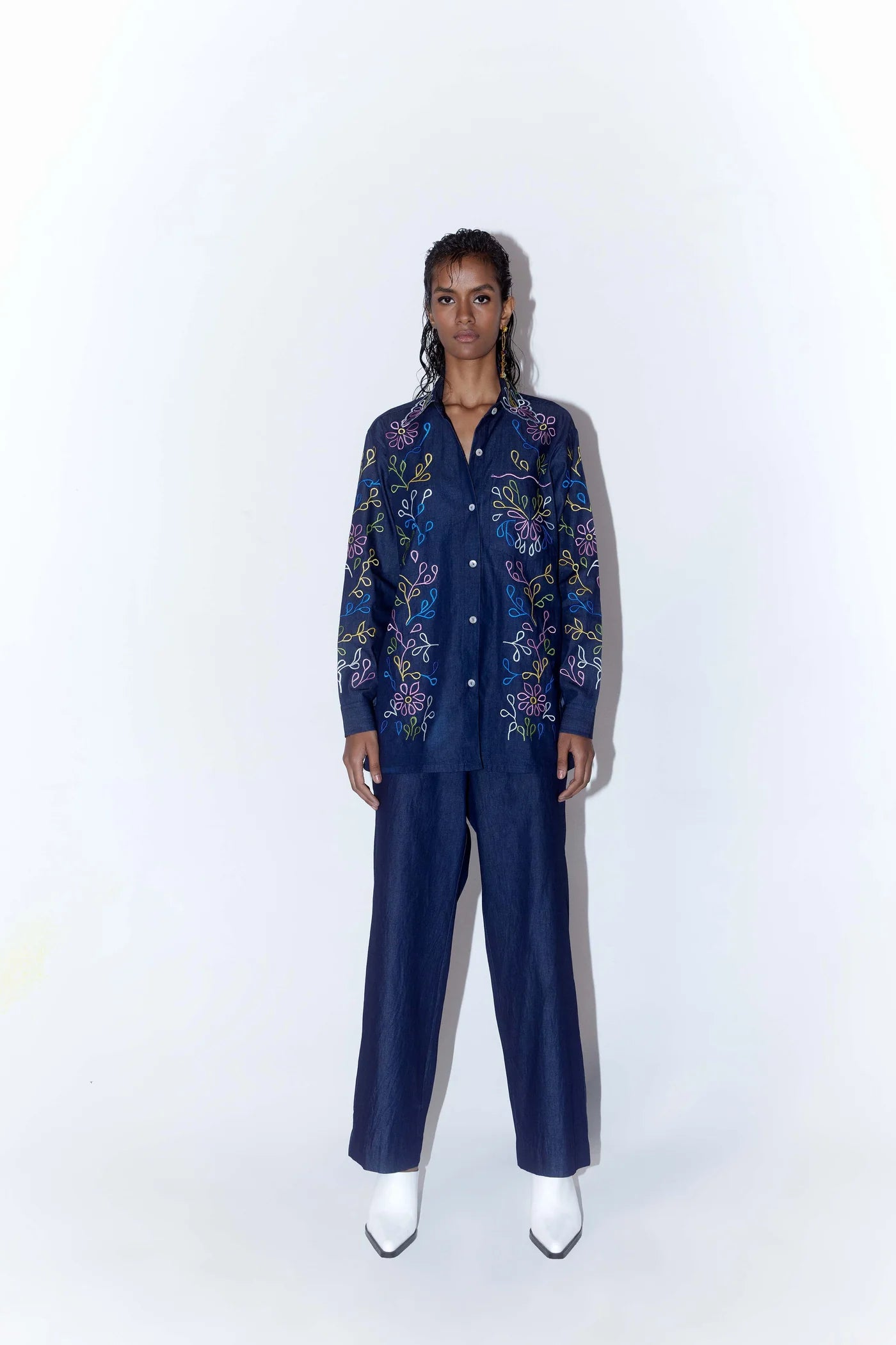 Nero Nero| Denim Shirt & Trouser Co-Ord Set