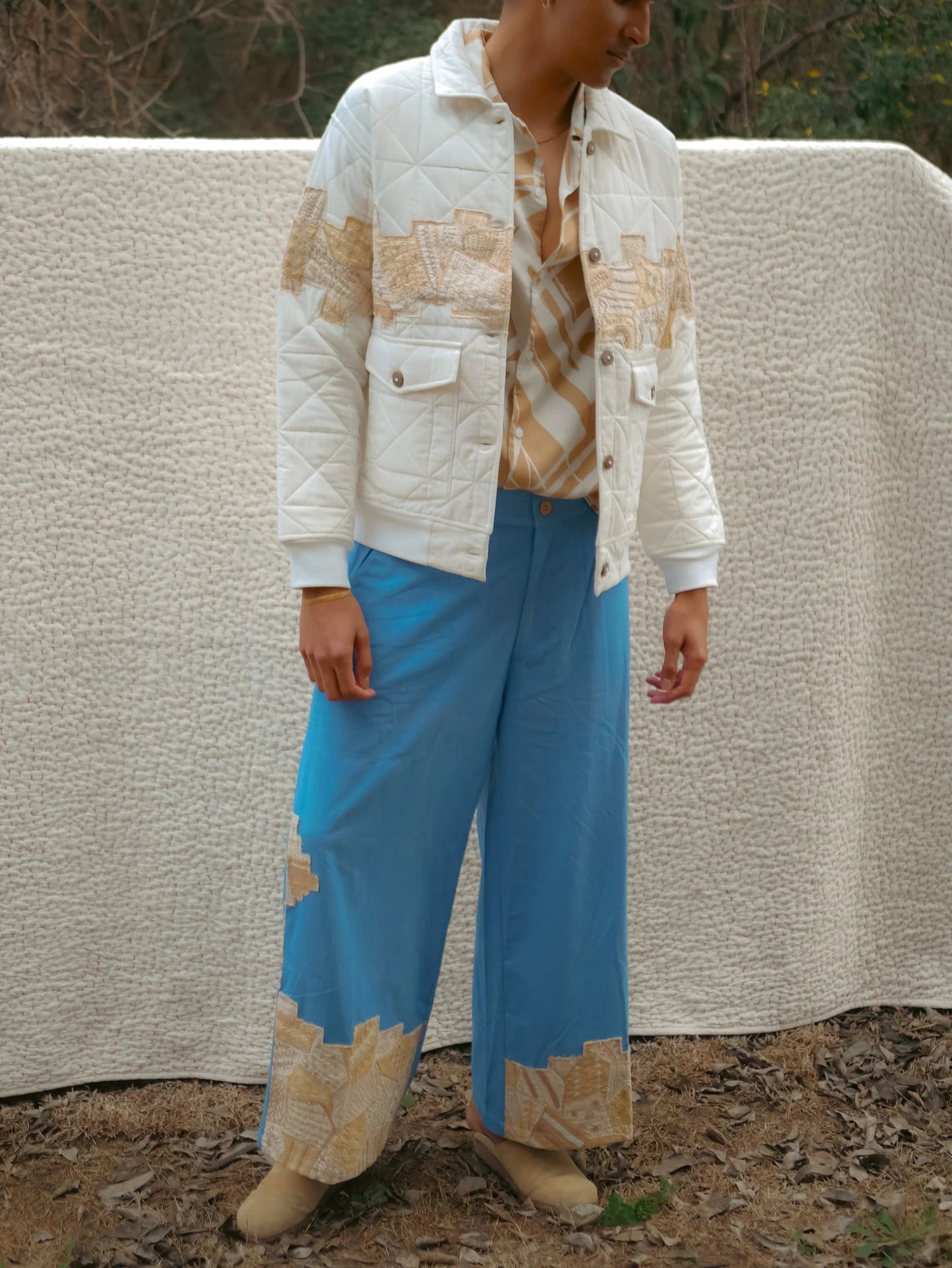 Samudram | Patchwork Wide-Leg Pants