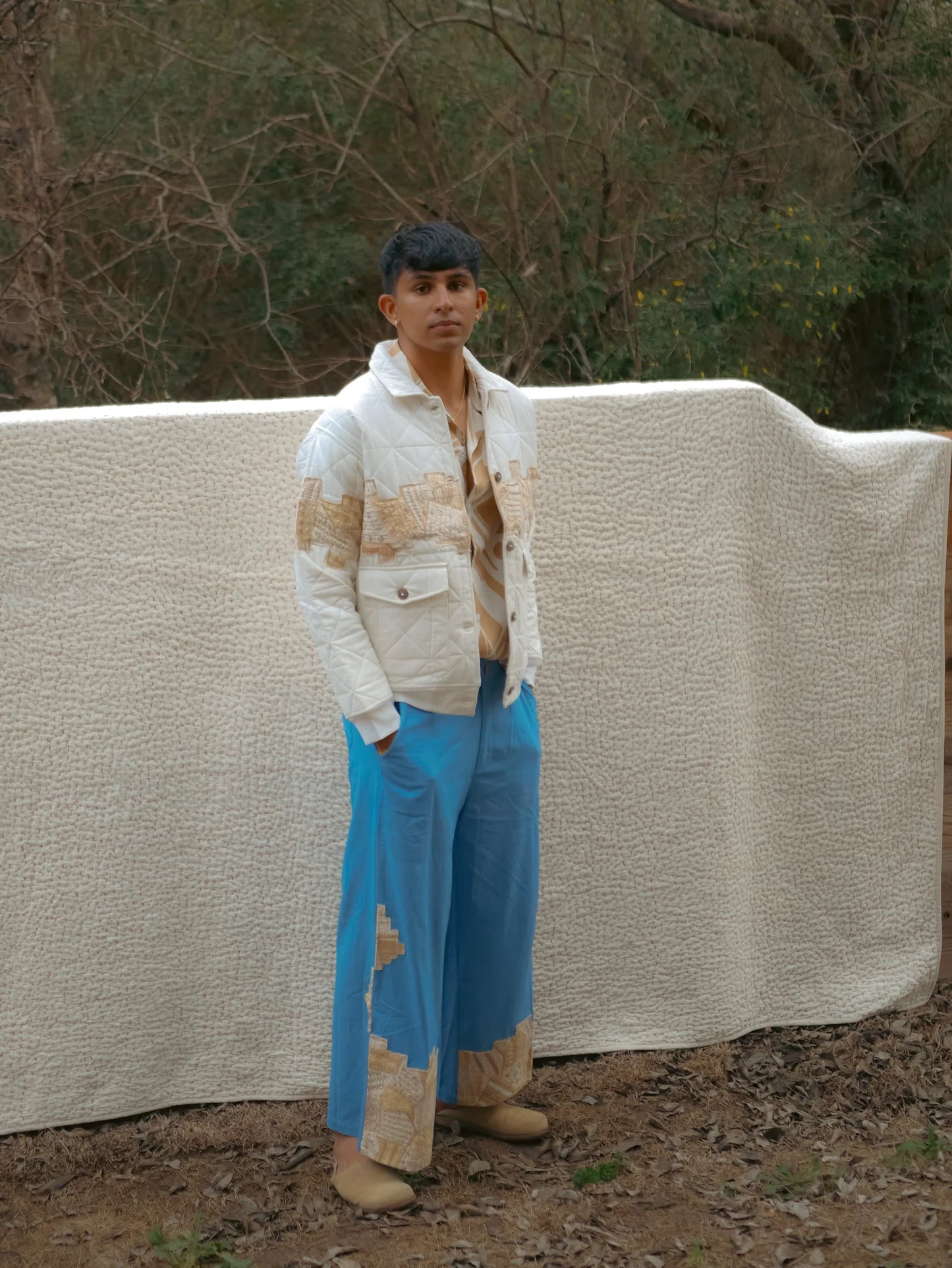 Samudram | Patchwork Wide-Leg Pants