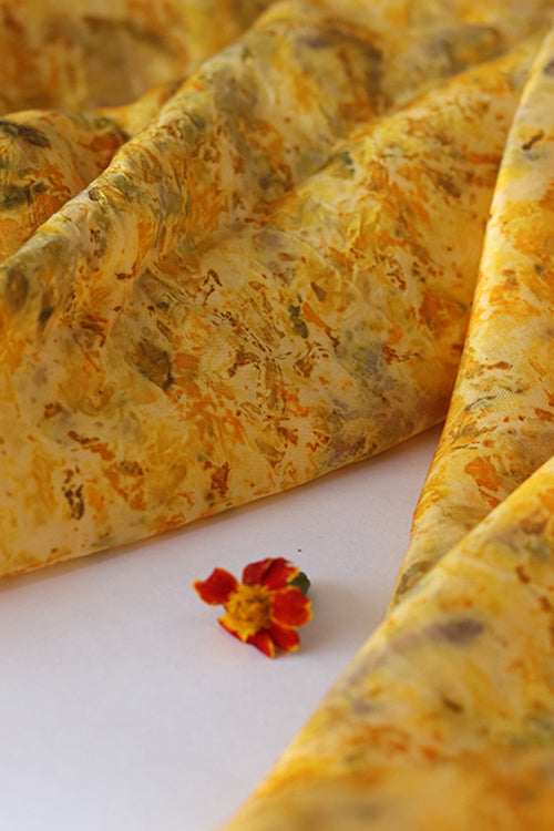 Mogra | Eco Printed Habutai Silk Yardage