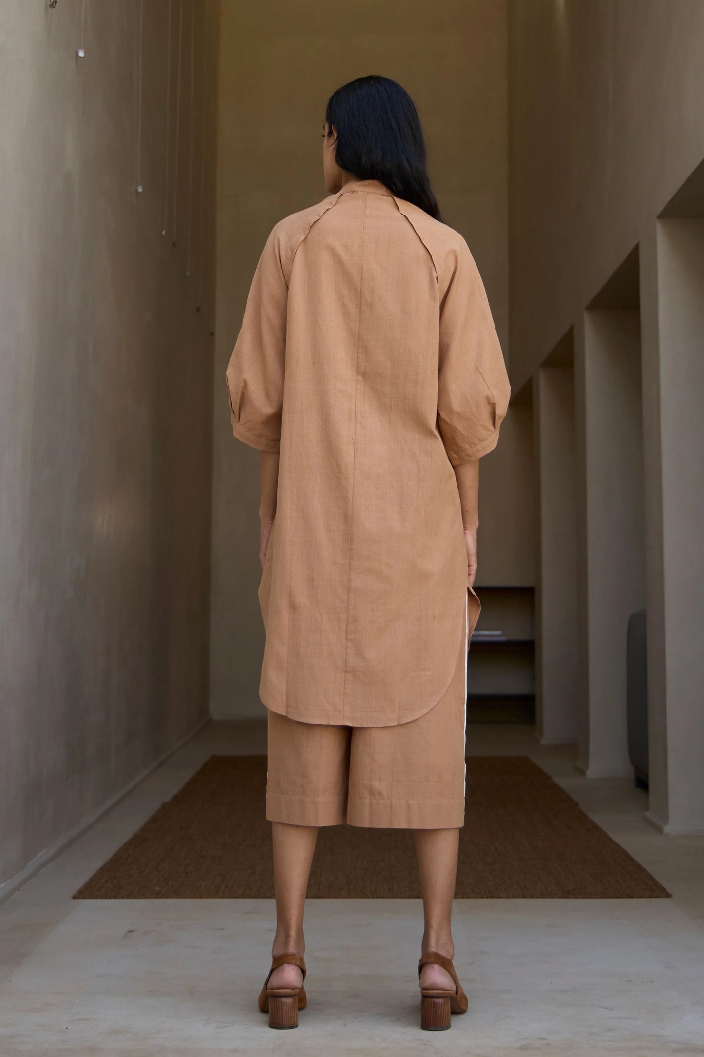 Braboune | Handwoven Brown Co-Ord Set
