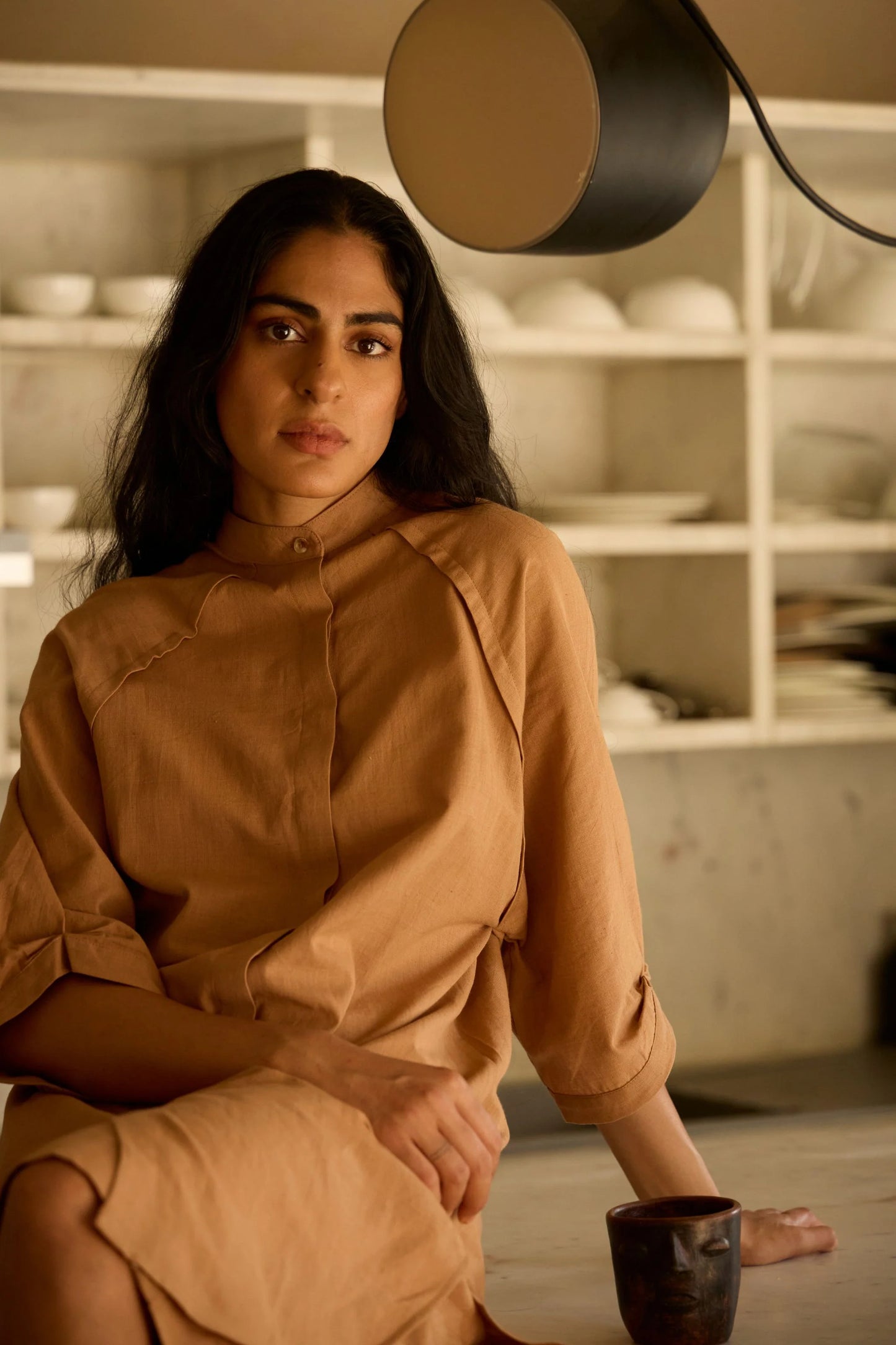 Braboune | Handwoven Brown Co-Ord Set