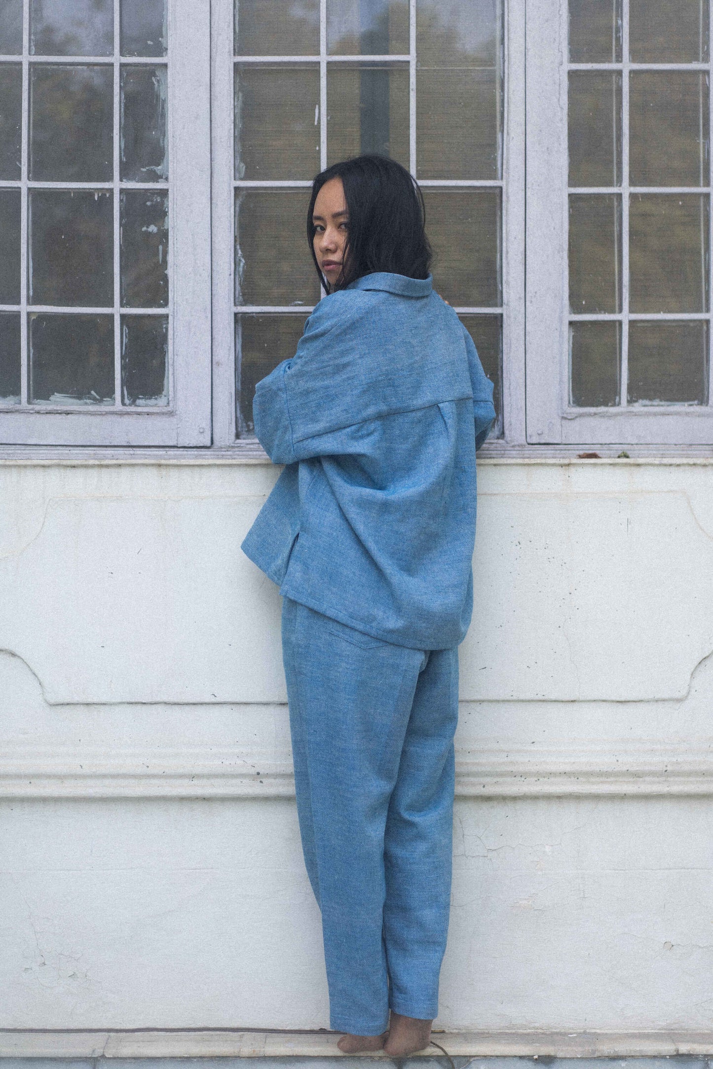 Cerulean | Carrot-Fit Trousers