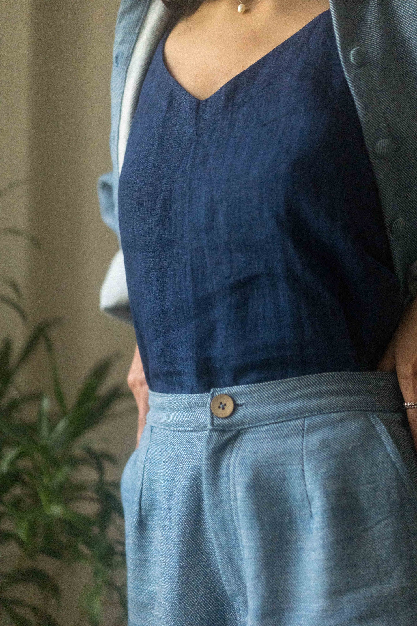 Cerulean | Carrot-Fit Trousers