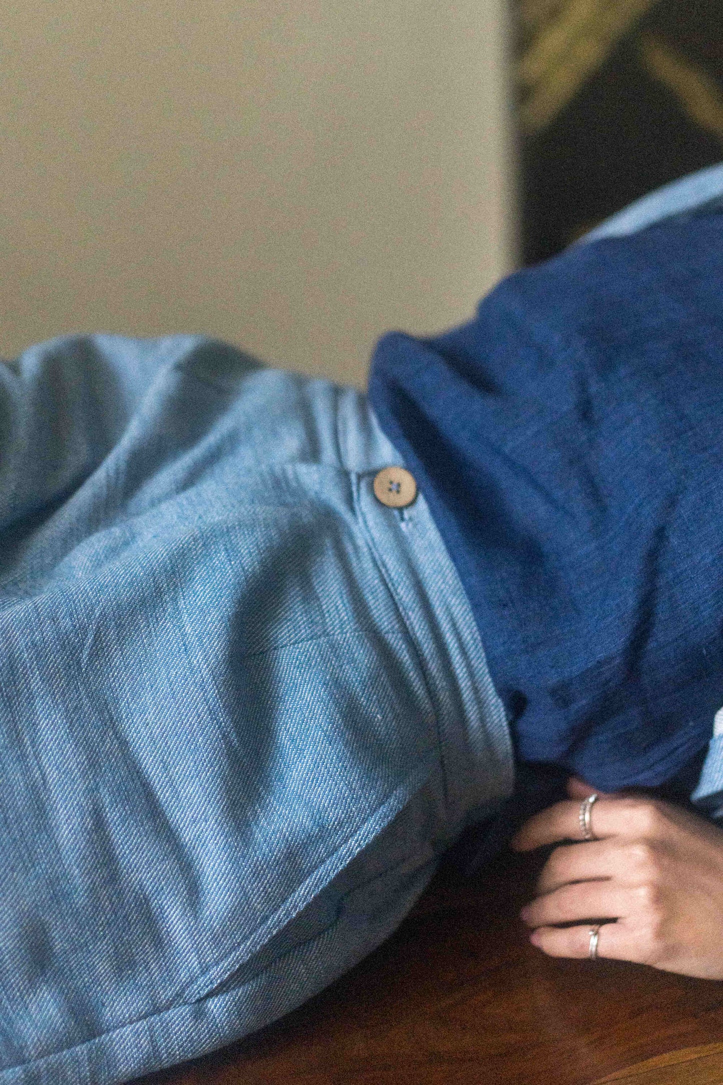 Cerulean | Carrot-Fit Trousers