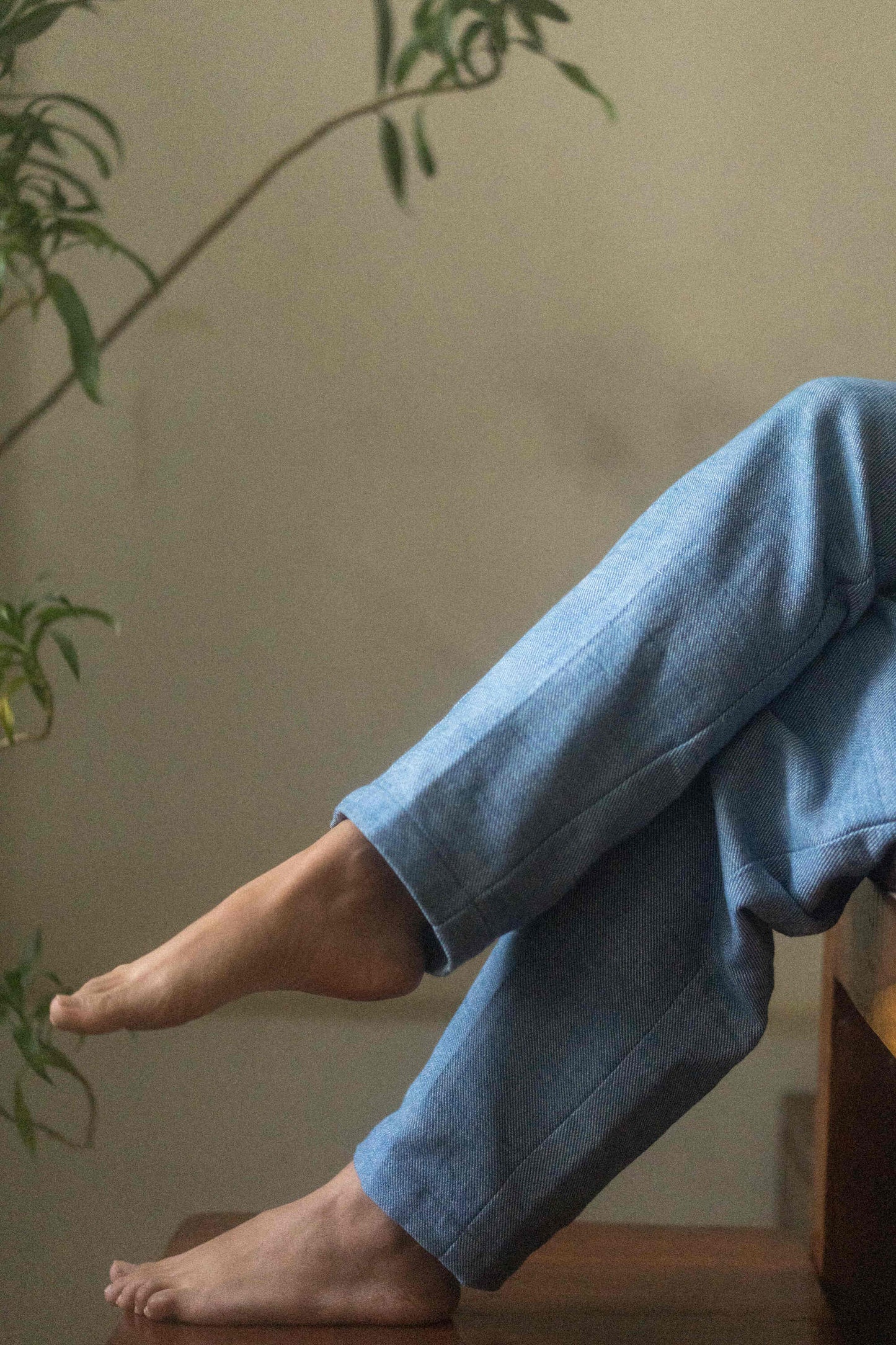 Cerulean | Carrot-Fit Trousers
