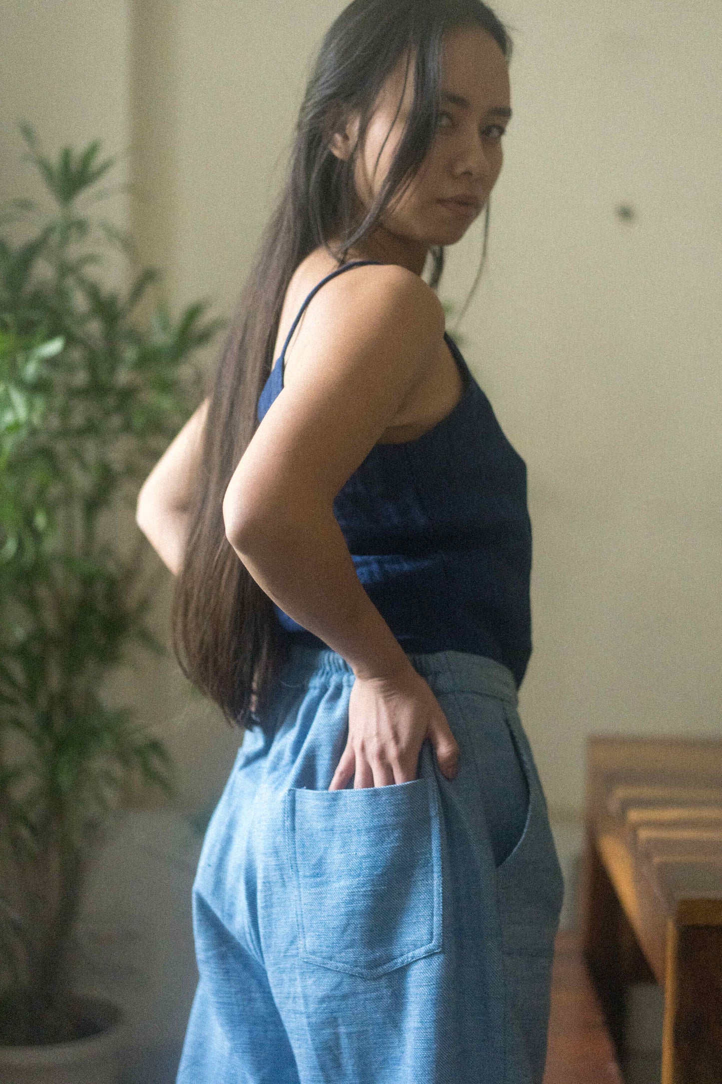 Cerulean | Carrot-Fit Trousers