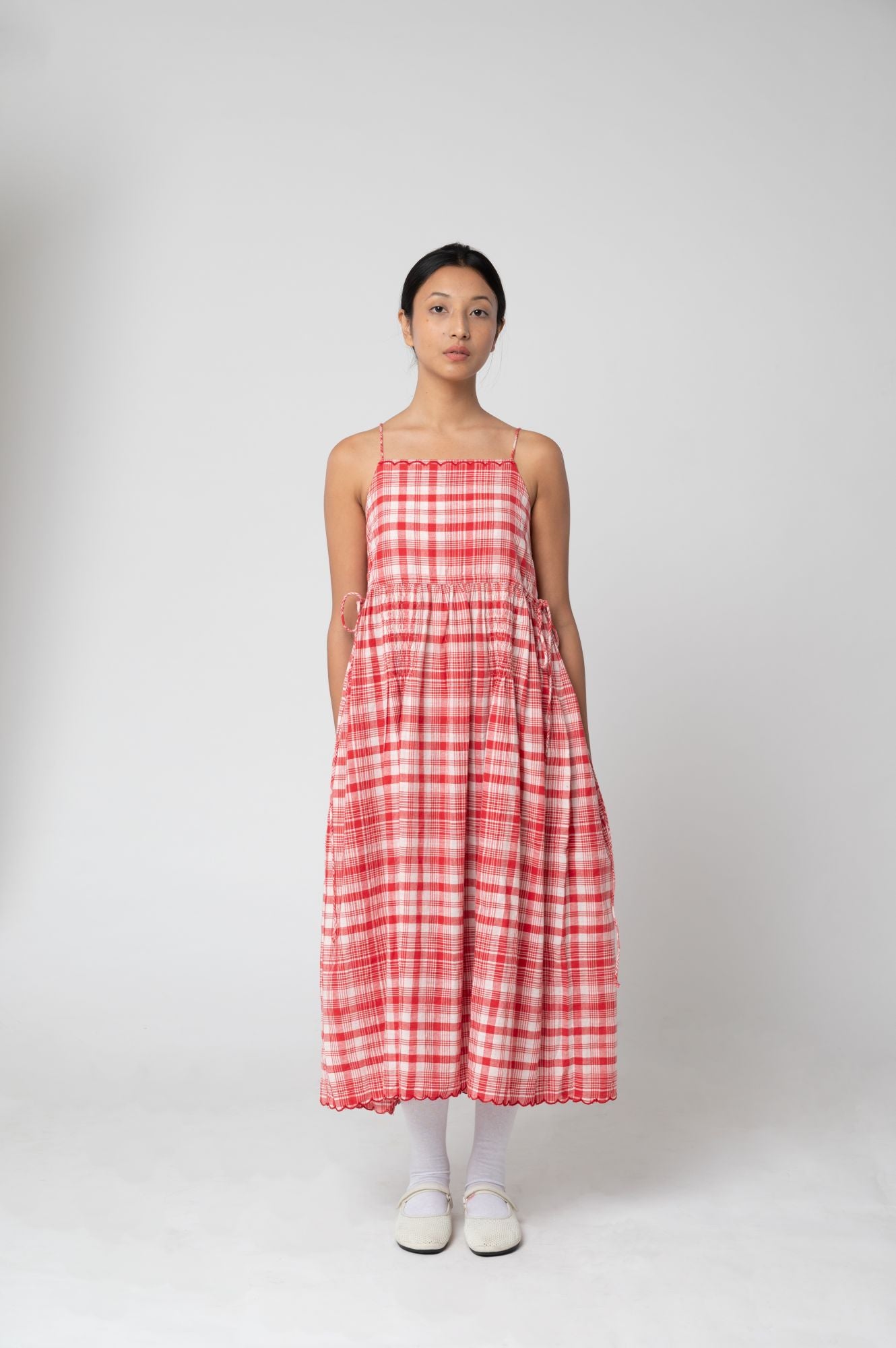 Vivian | Sweetheart checks Cami Dress
