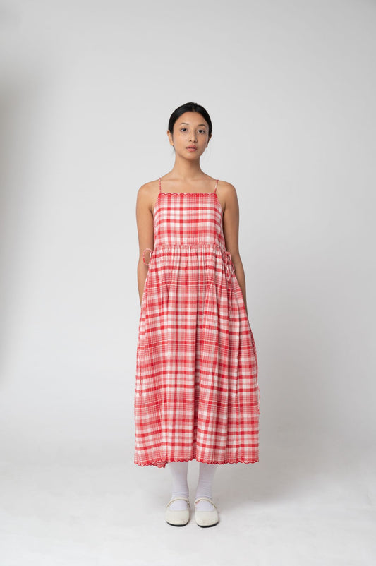 Vivian | Sweetheart checks Cami Dress