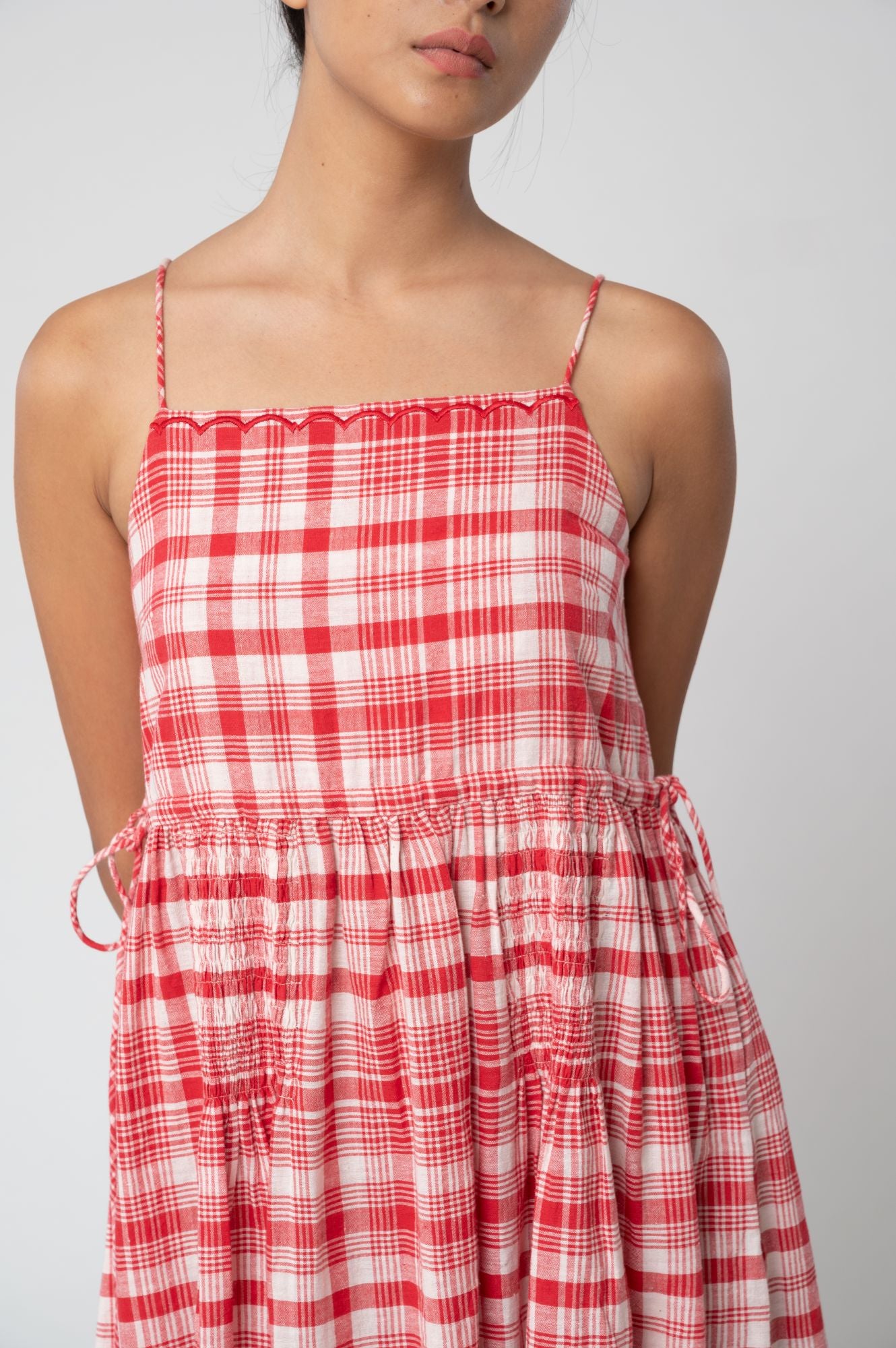 Vivian | Sweetheart checks Cami Dress
