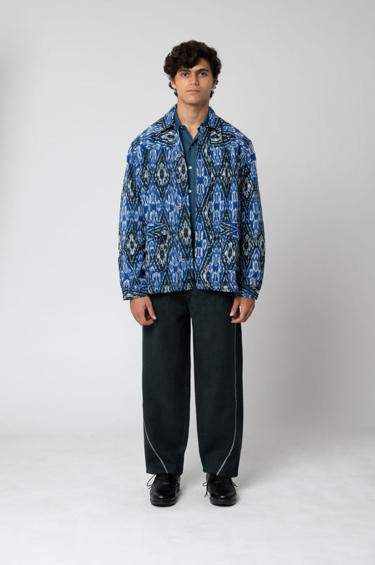 Idar | Ikat Blue Motif Jacket