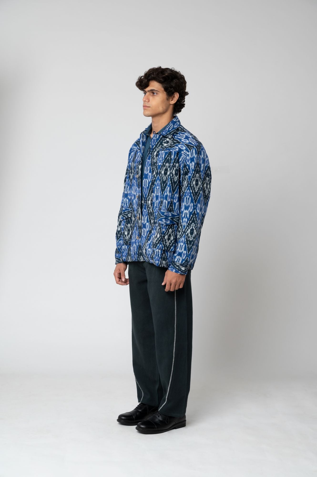 Idar | Ikat Blue Motif Jacket
