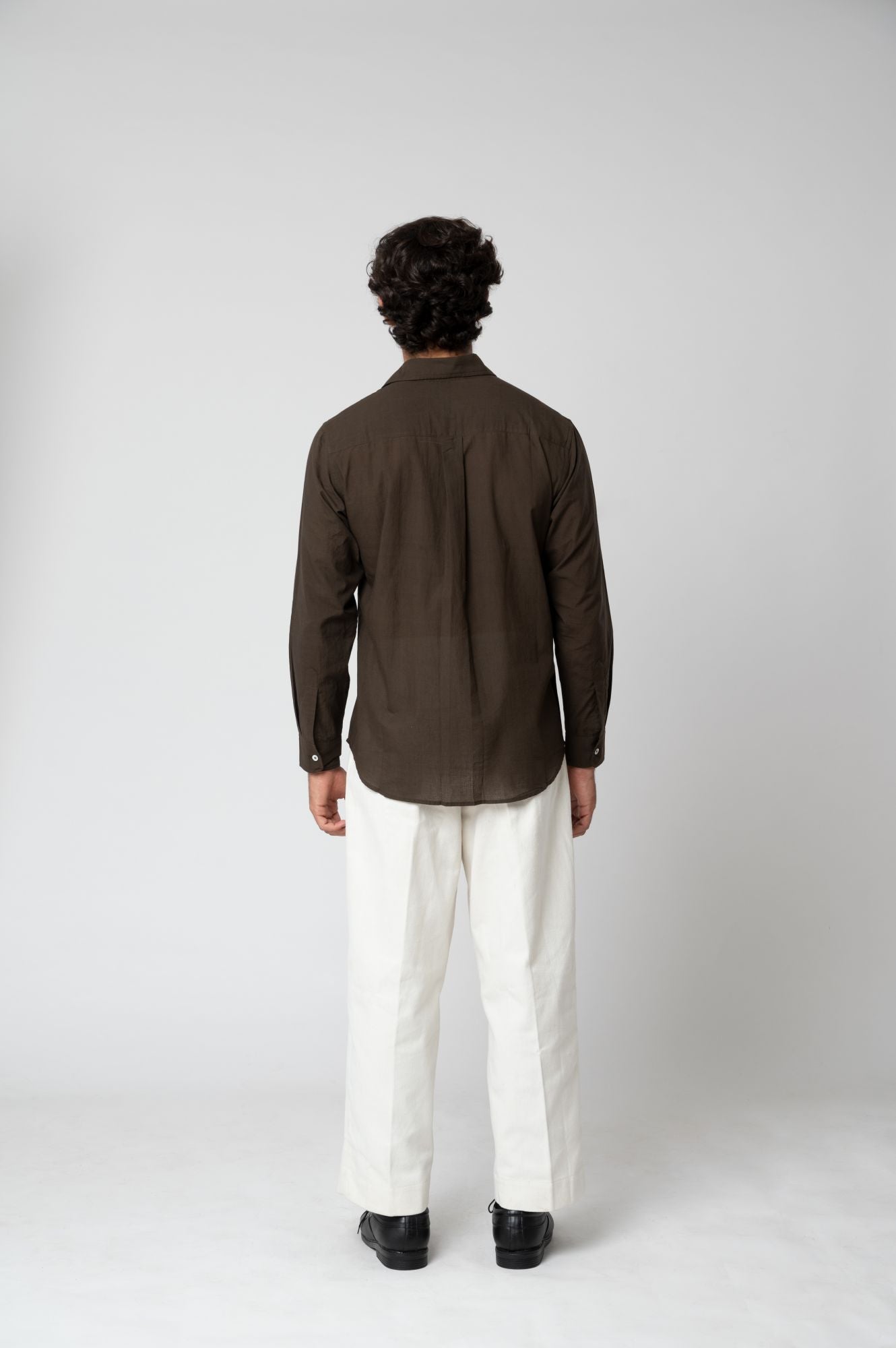 Idar | Regular Collar Brown Shirt