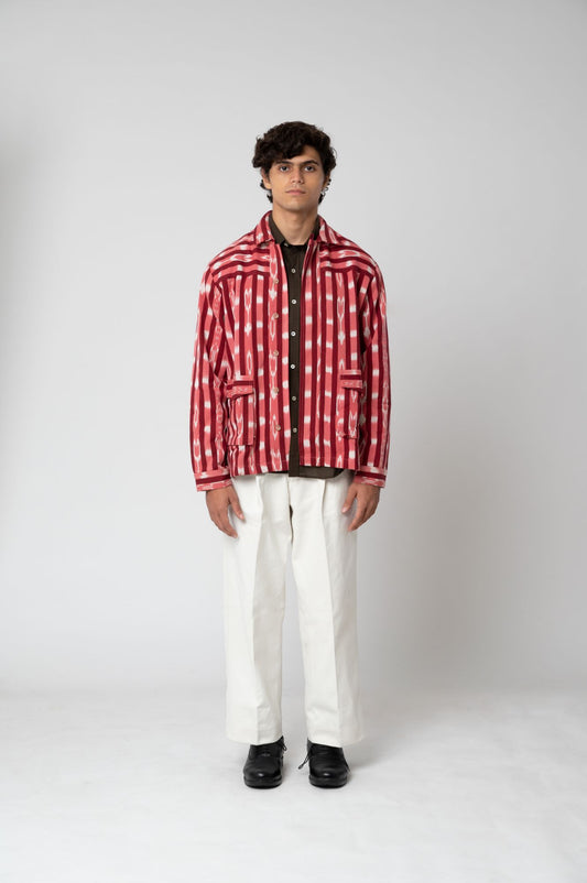 Idar | Ikat Red Motif Jacket