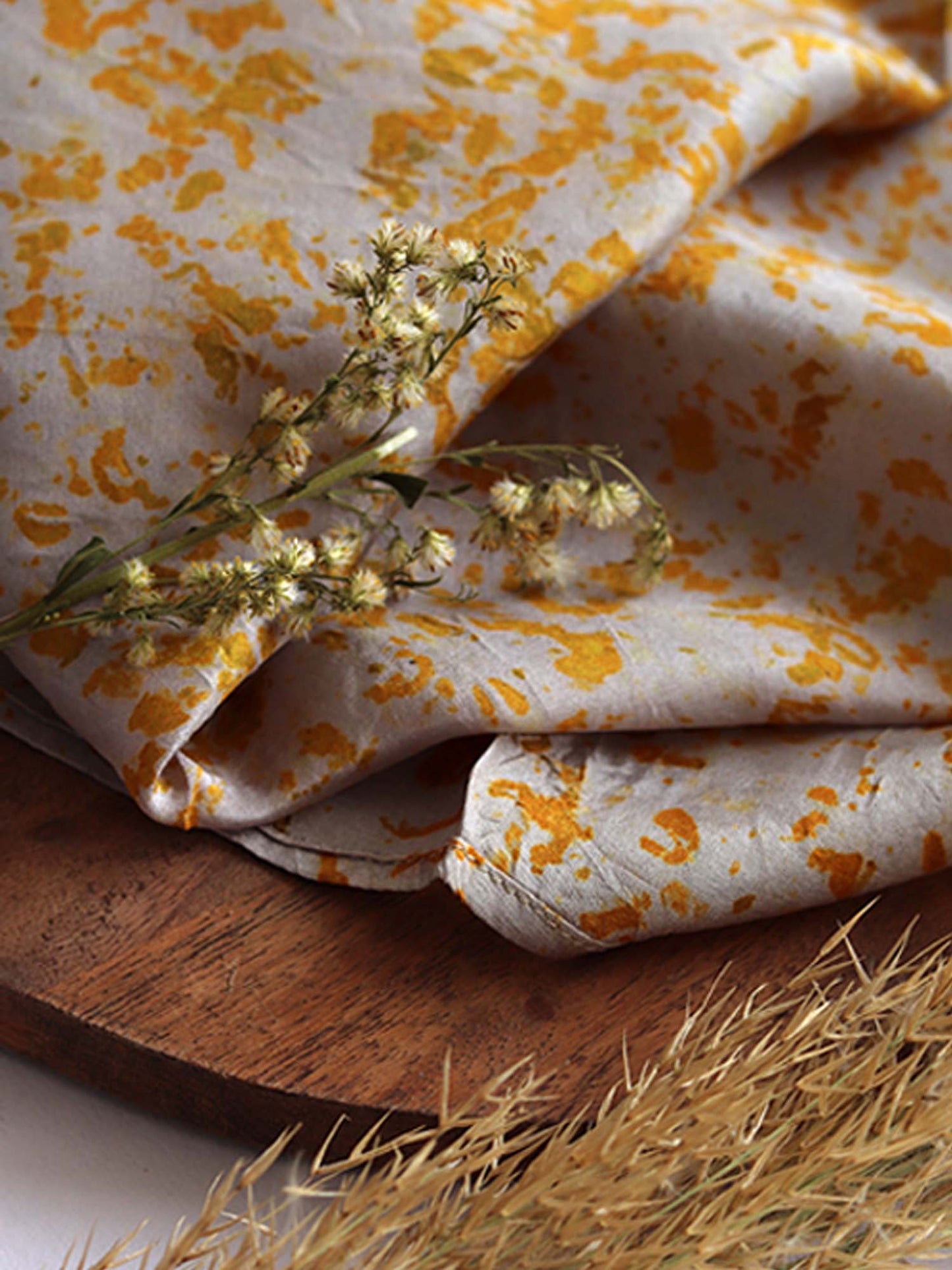 Dahelia | Eco Printed Habutai Silk Yardage