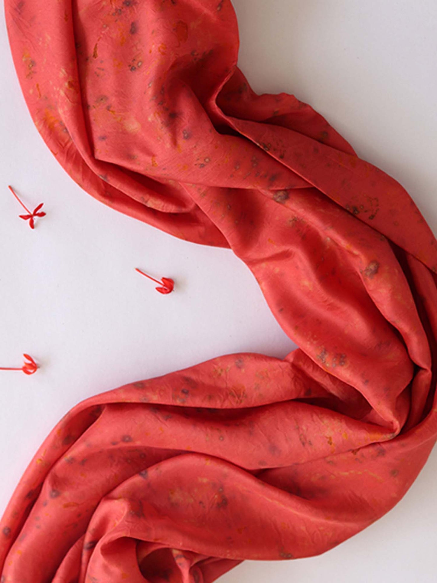 Gulab | Eco Printed Habutai Silk Yardage