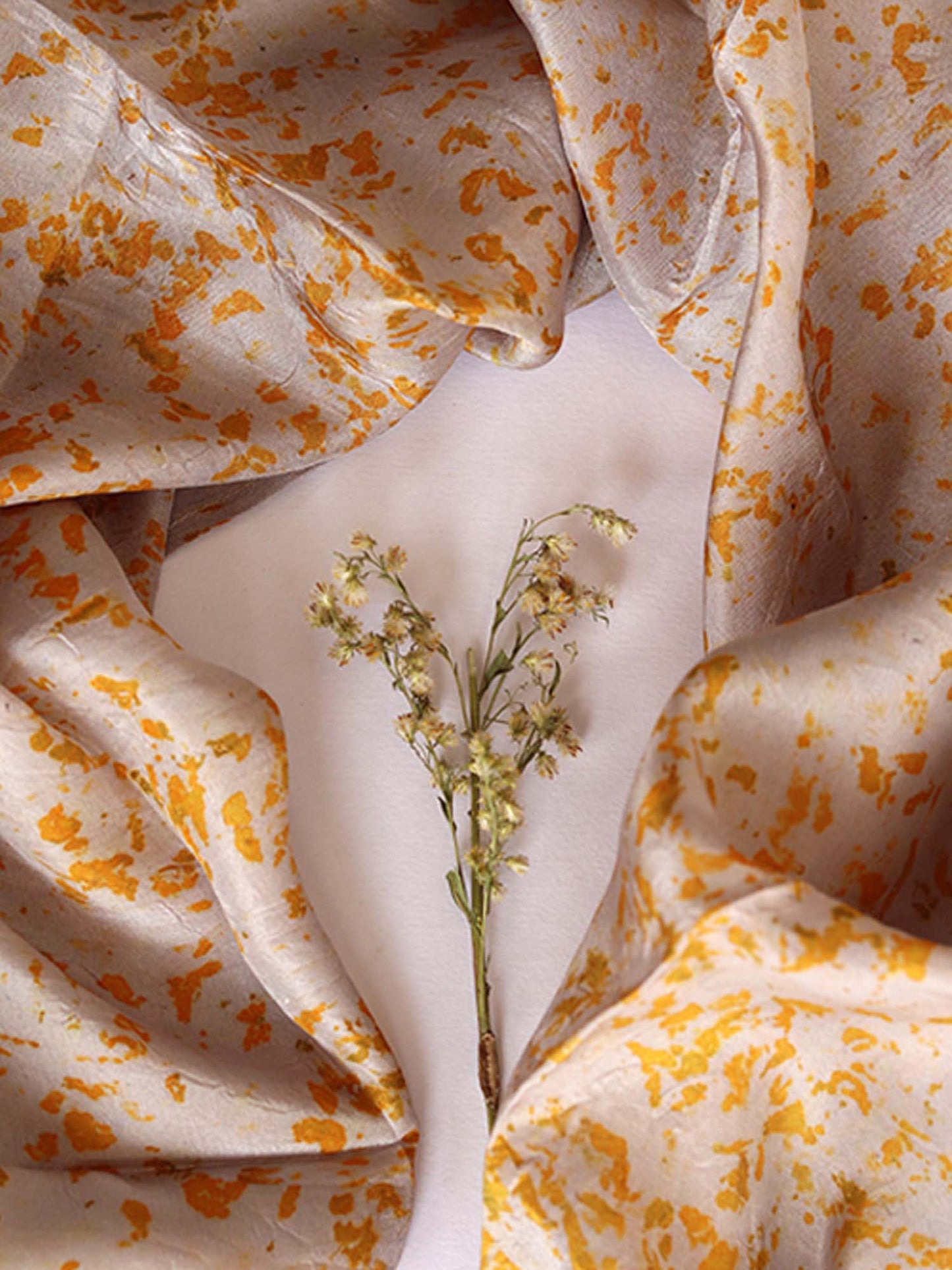 Dahelia | Eco Printed Habutai Silk Yardage