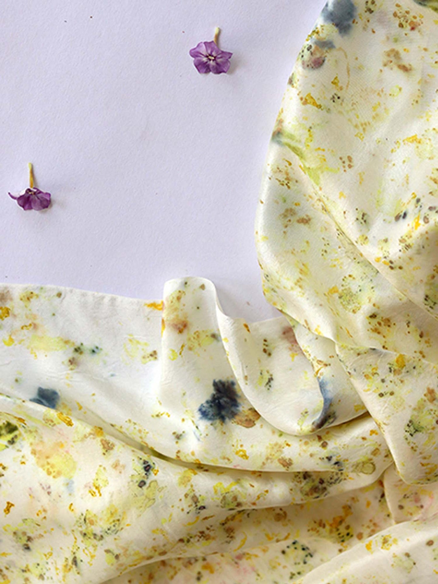 Chameli | Eco Printed Habutai Silk Yardage