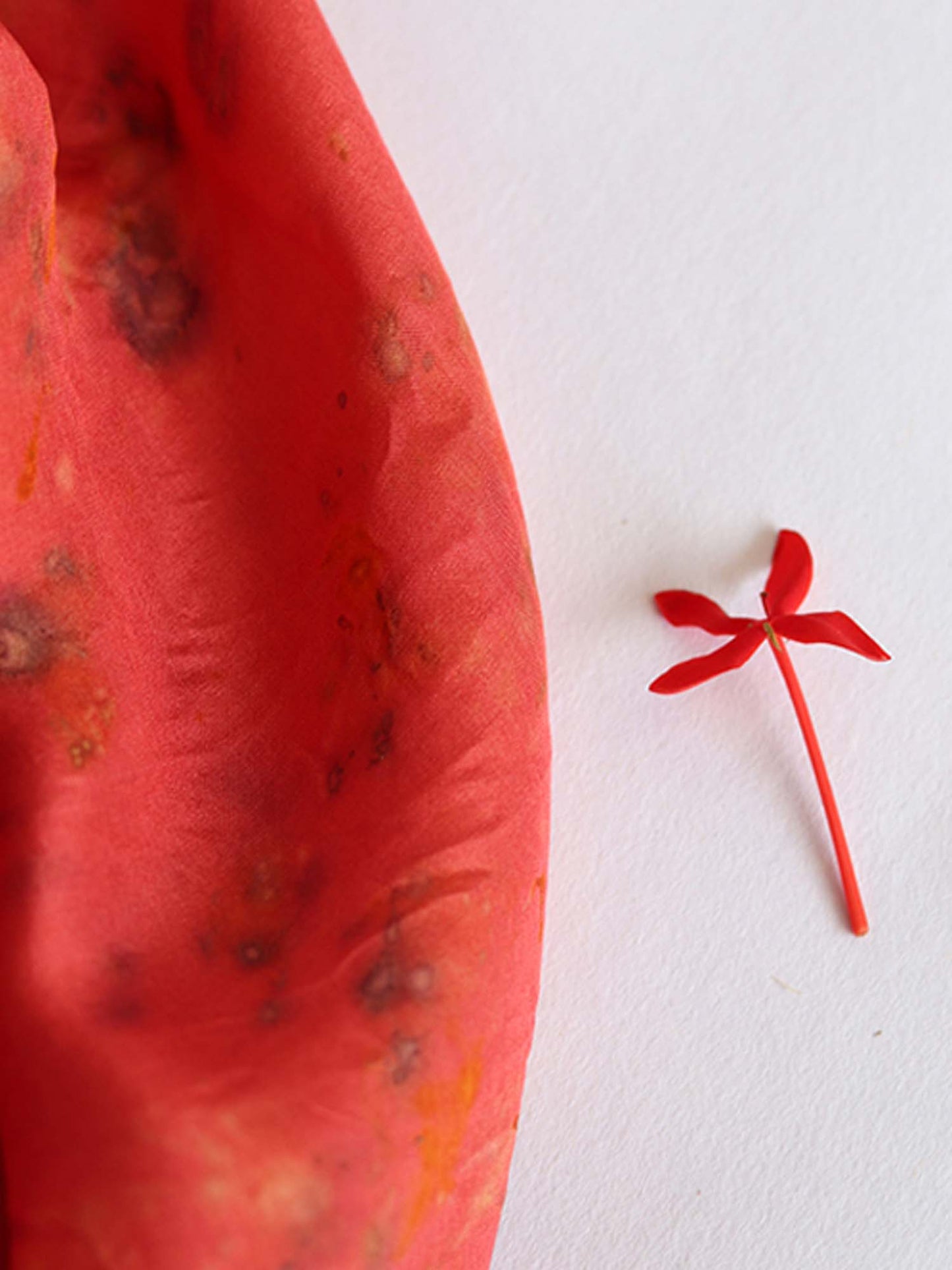 Gulab | Eco Printed Habutai Silk Yardage