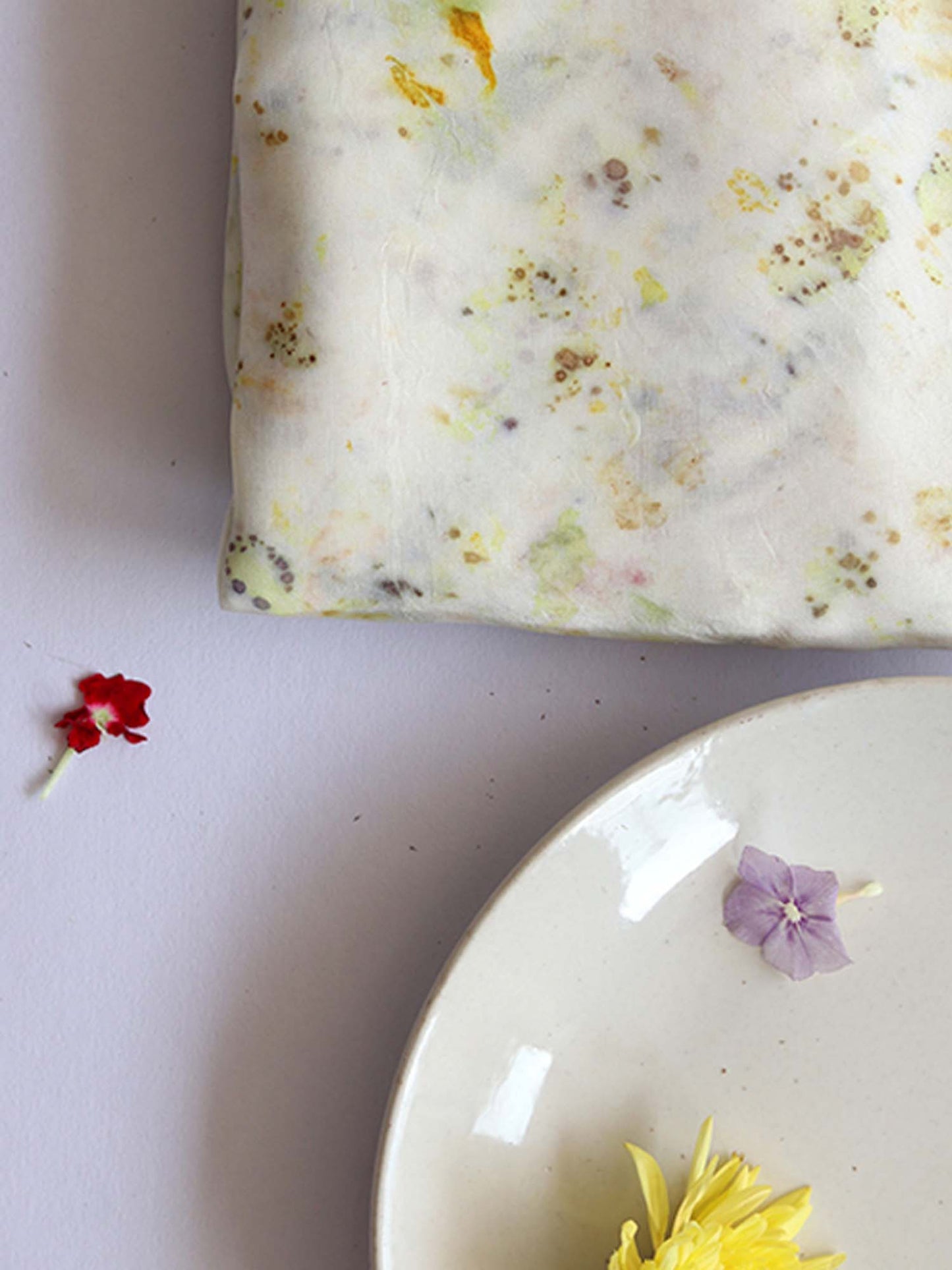 Chameli | Eco Printed Habutai Silk Yardage