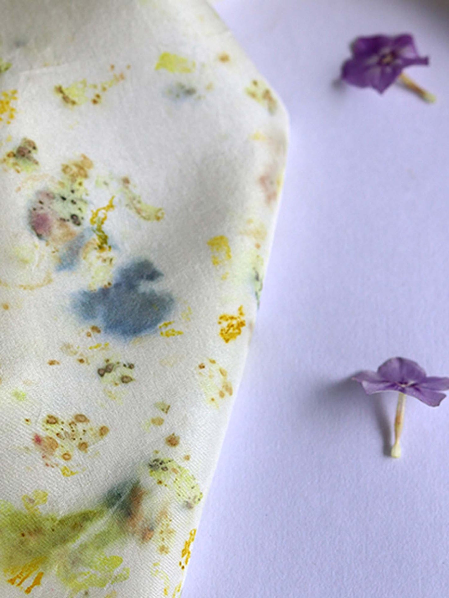 Chameli | Eco Printed Habutai Silk Yardage