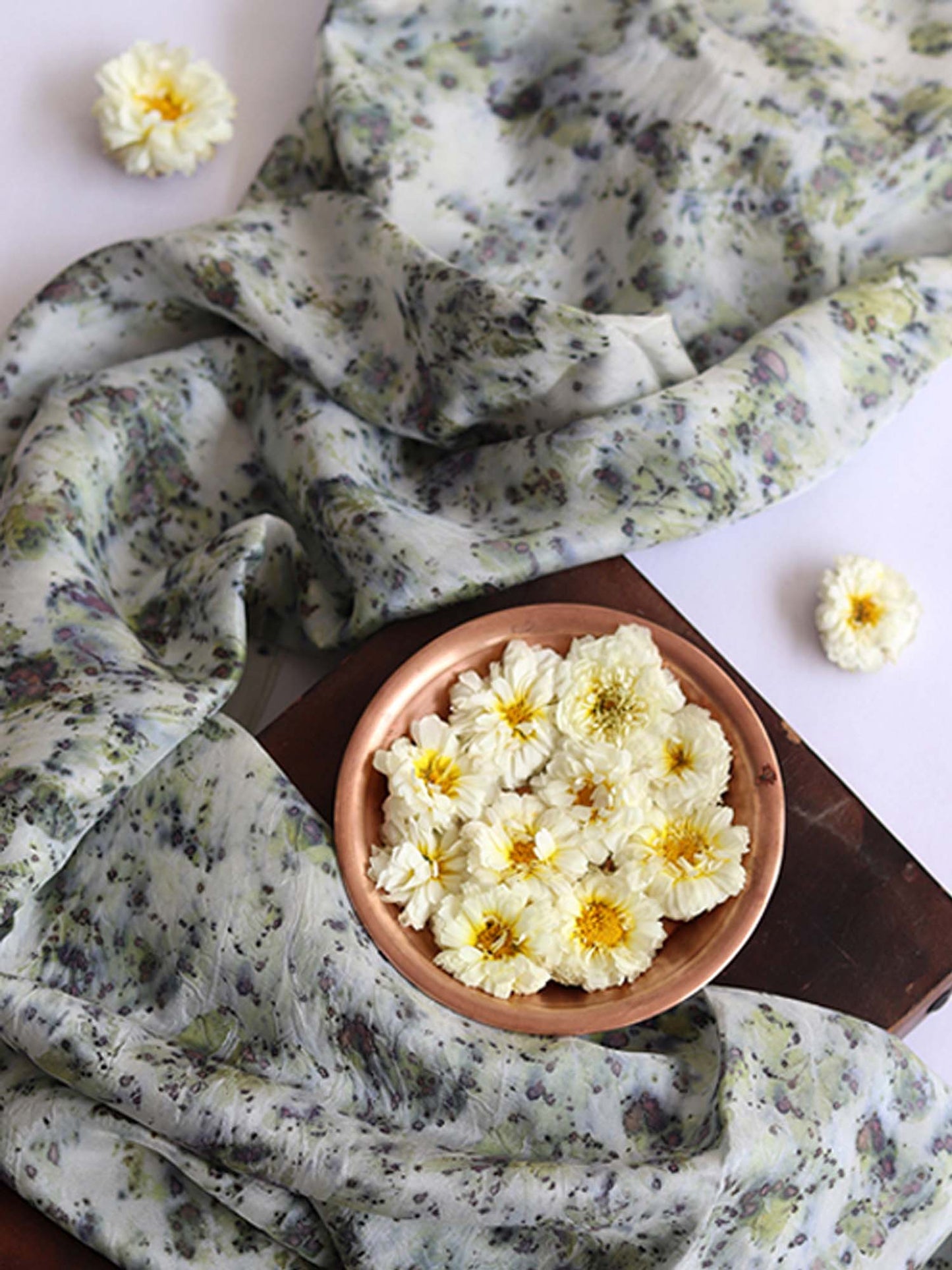 Lily | Eco Printed Habutai Silk Yardage