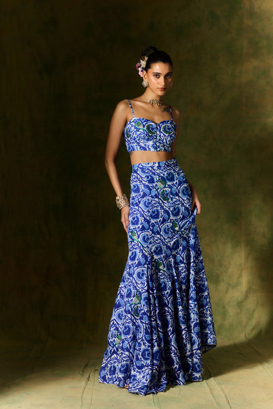 Shalimar | Silk Bralette and Skirt Set