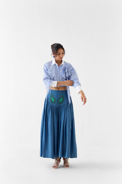 AZURE CROP SHIRT | SHIRT — image 1