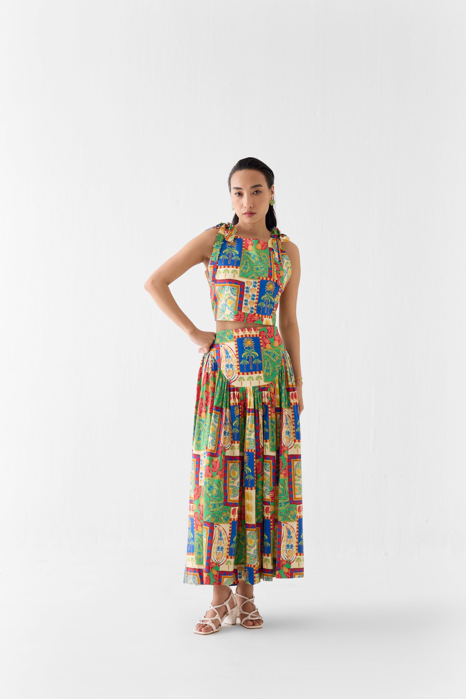 JOHARI CROP TOP AND GATHERED SKIRT | Co-ord — image 1
