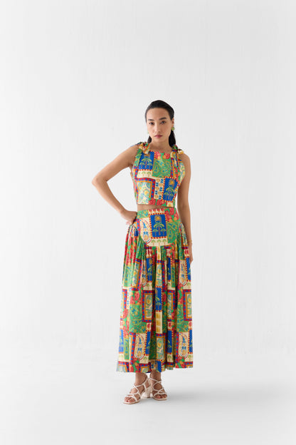 JOHARI CROP TOP AND GATHERED SKIRT | Co-ord — image 1
