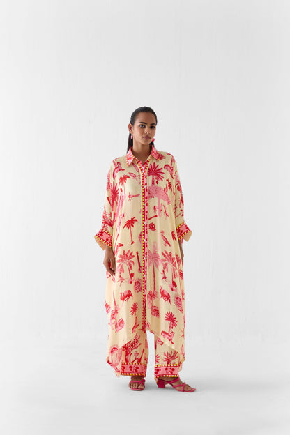 SAWAI FRONT BUTTON KIMONO AND PANTS CO-ORD | Co-ord — image 1