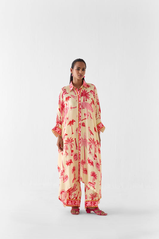 SAWAI FRONT BUTTON KIMONO AND PANTS CO-ORD | Co-ord — image 1