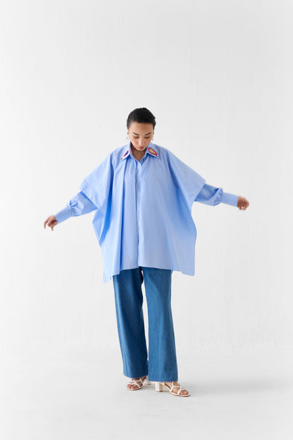 AZURE LAYERED POPLIN SHIRT | SHIRT — image 1