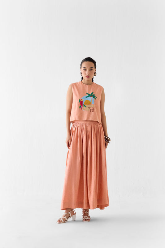 SAHARA LINEN CROP TOP & SKIRT CO-ORD | Co-ord — image 1
