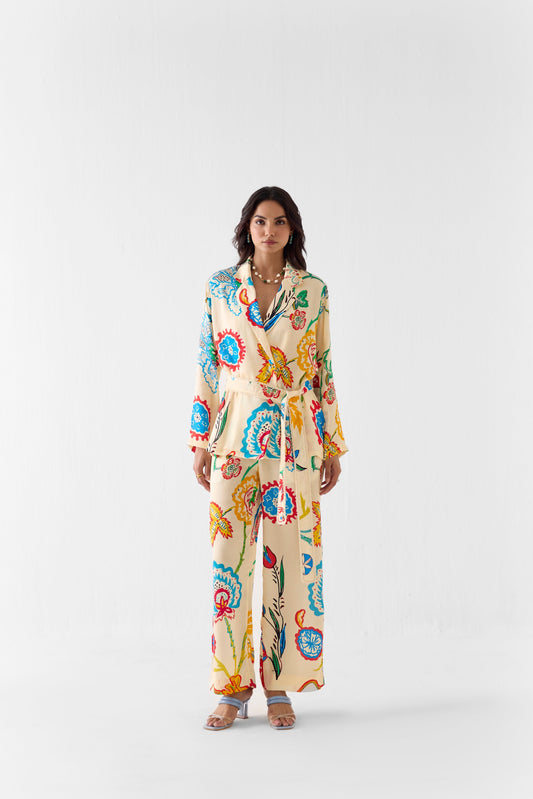 SANGANER BLAZER SHIRT AND TROUSERS CO-ORD | Co-ord — image 1