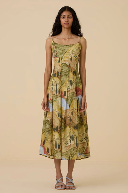 Ai | Ochre Print Dress