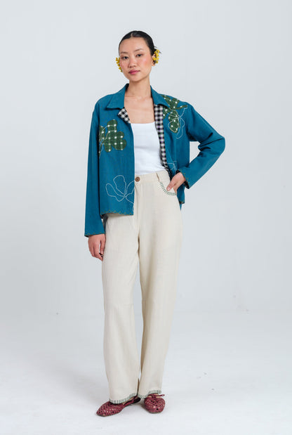 Ether | Blue Handloom Jacket — image 1
