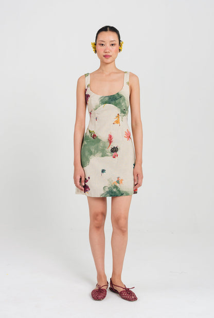 Sway | Green - Beige Short Dress — image 1