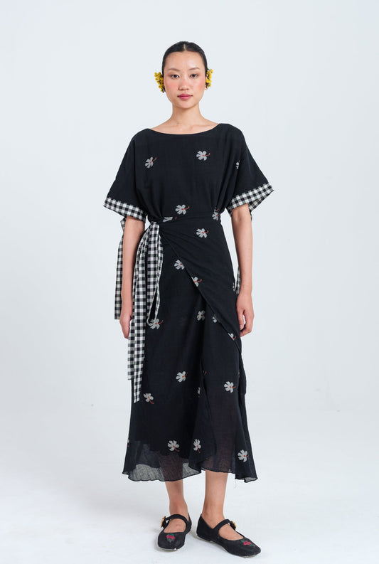 Leap | Black Tie-Up Dress — image 1