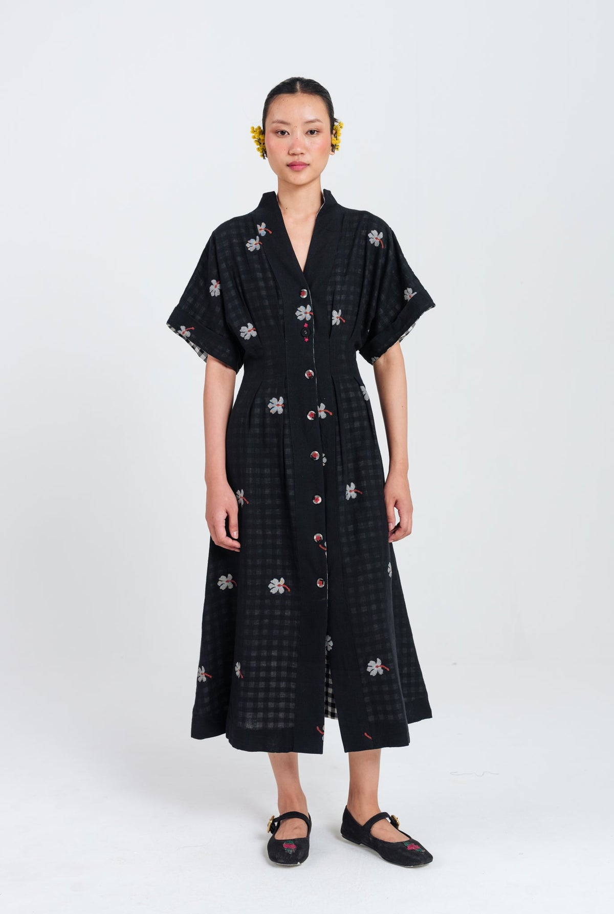 Leap | Black Midi Dress — image 1