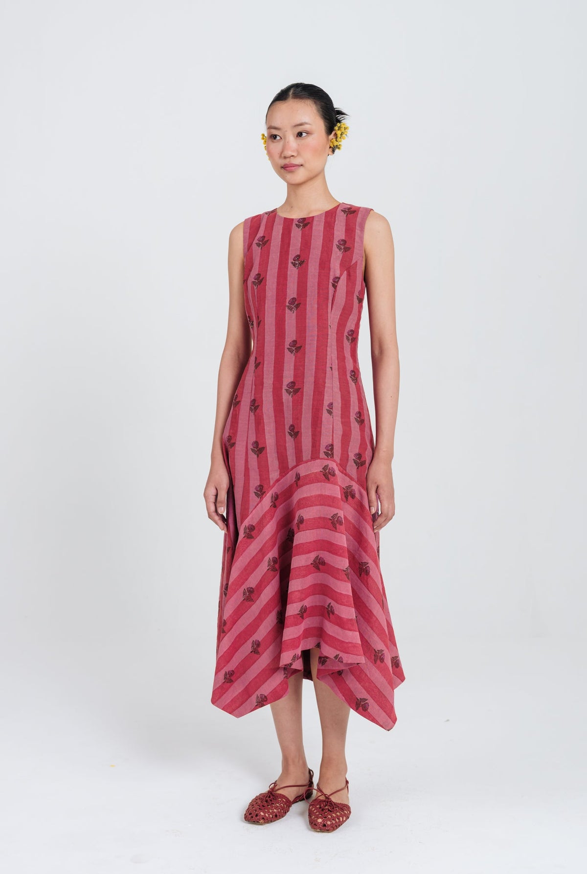 Spring | Red - Pink Asymmetric Dress — image 1