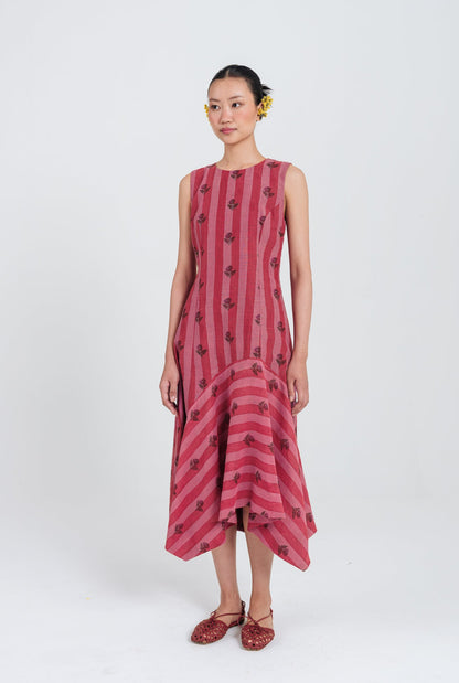 Spring | Red - Pink Asymmetric Dress — image 1