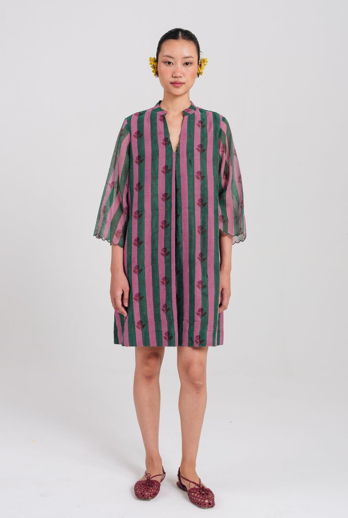Twirl | Green - Purple Shift Dress — image 1
